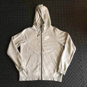 Nike heather grey zip hoodie Size Small